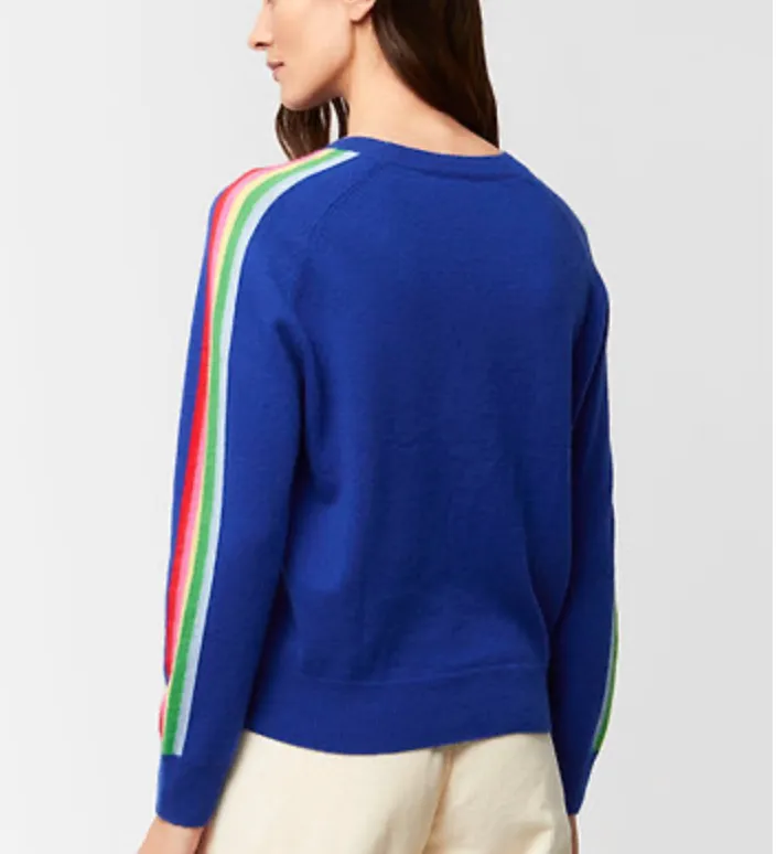 Aldo Martins Aracar Cashmere Color Edge Crew Blue