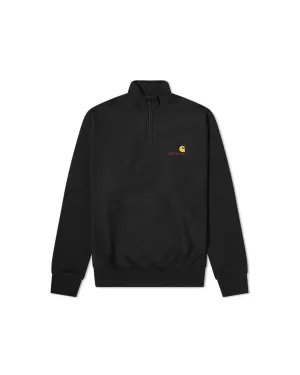 American Script Half Zip Sweatshirt - Black