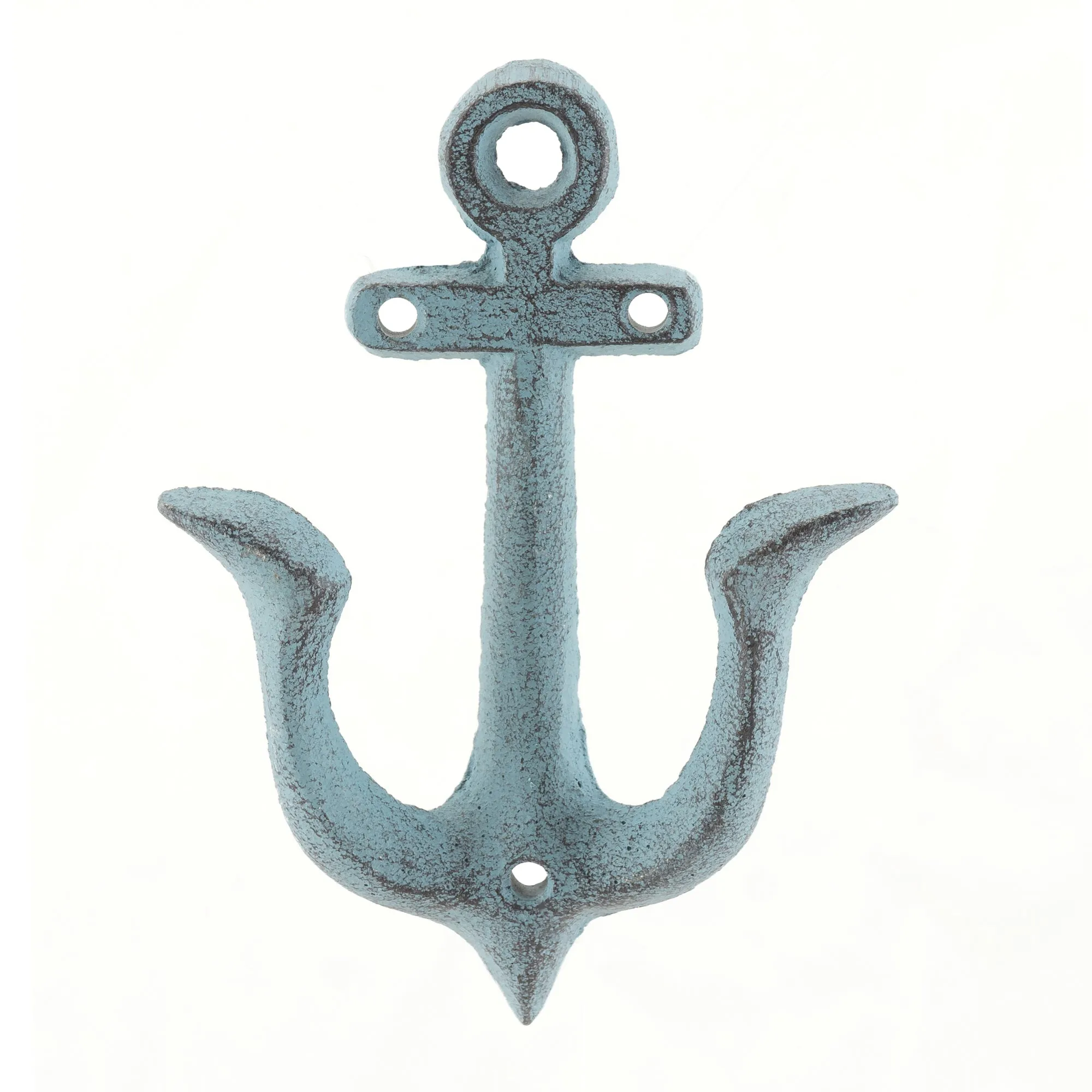 Antique Blue Cast Iron Anchor Wall Hook (WS)