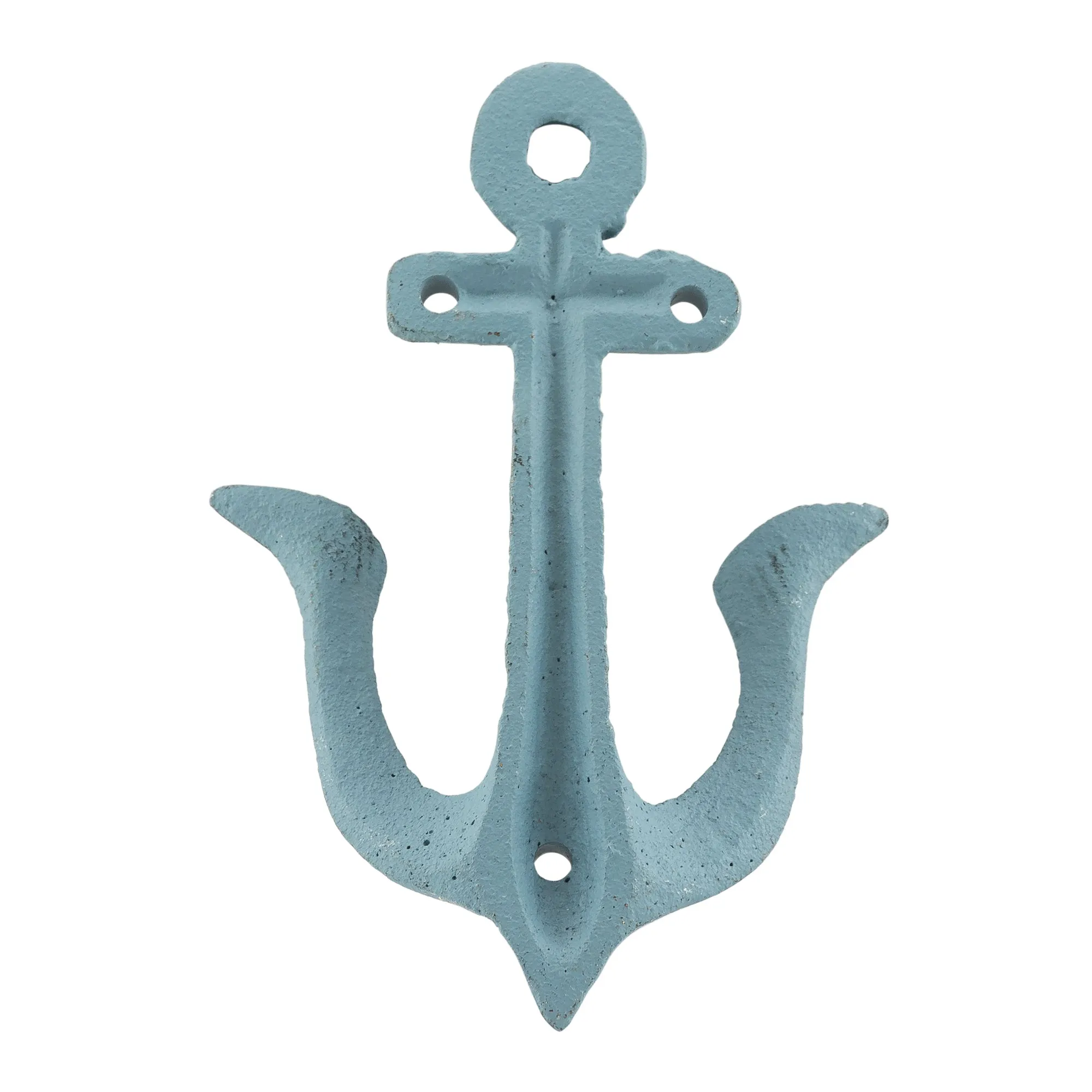 Antique Blue Cast Iron Anchor Wall Hook (WS)