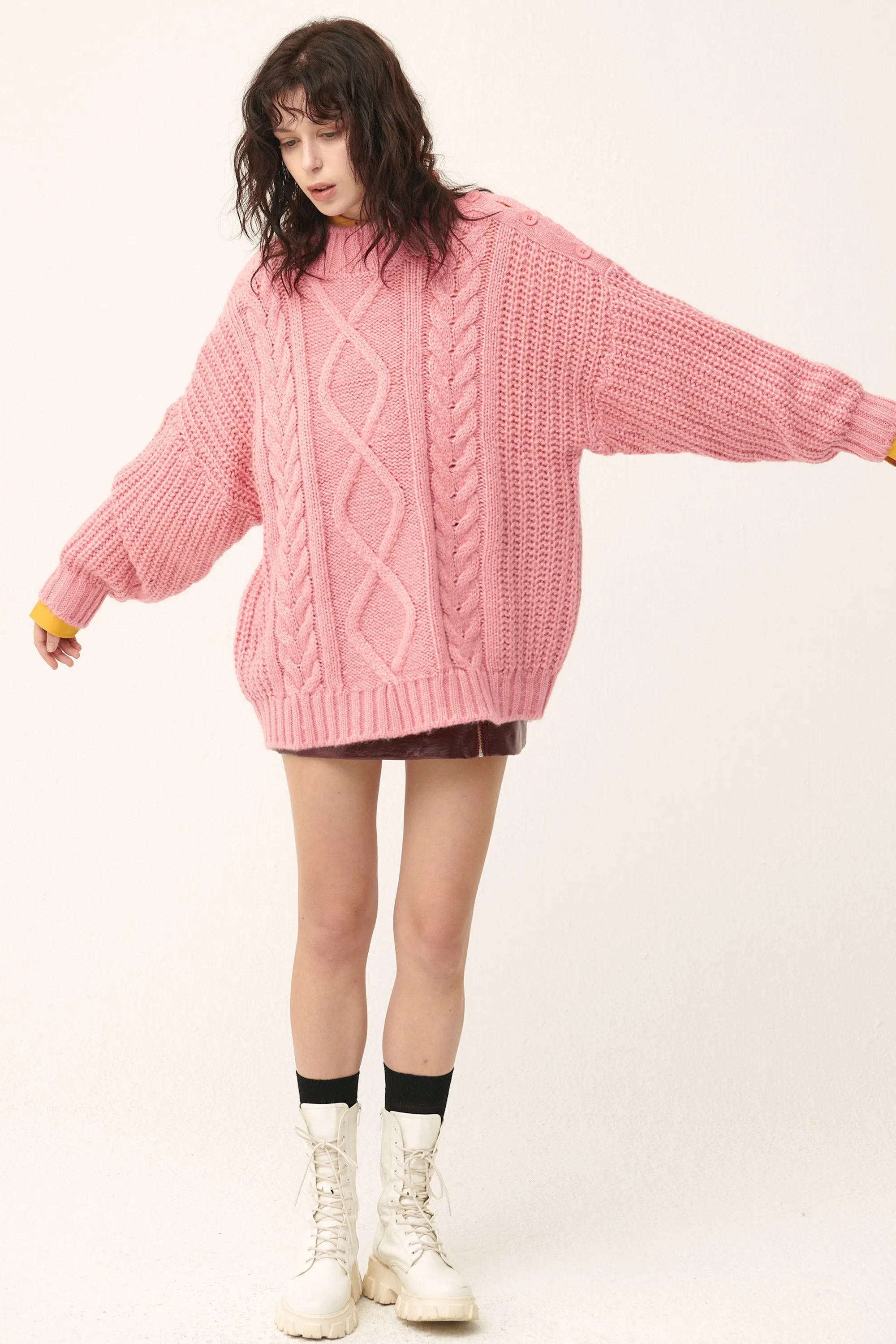 Avery Cable Sweater/Dress