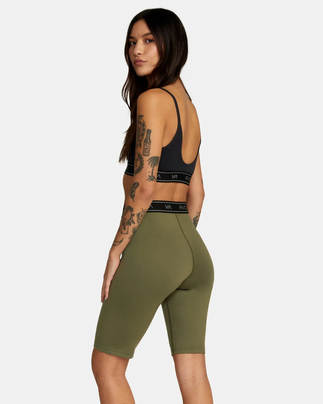 Base 10.5" Biker Shorts - Olive