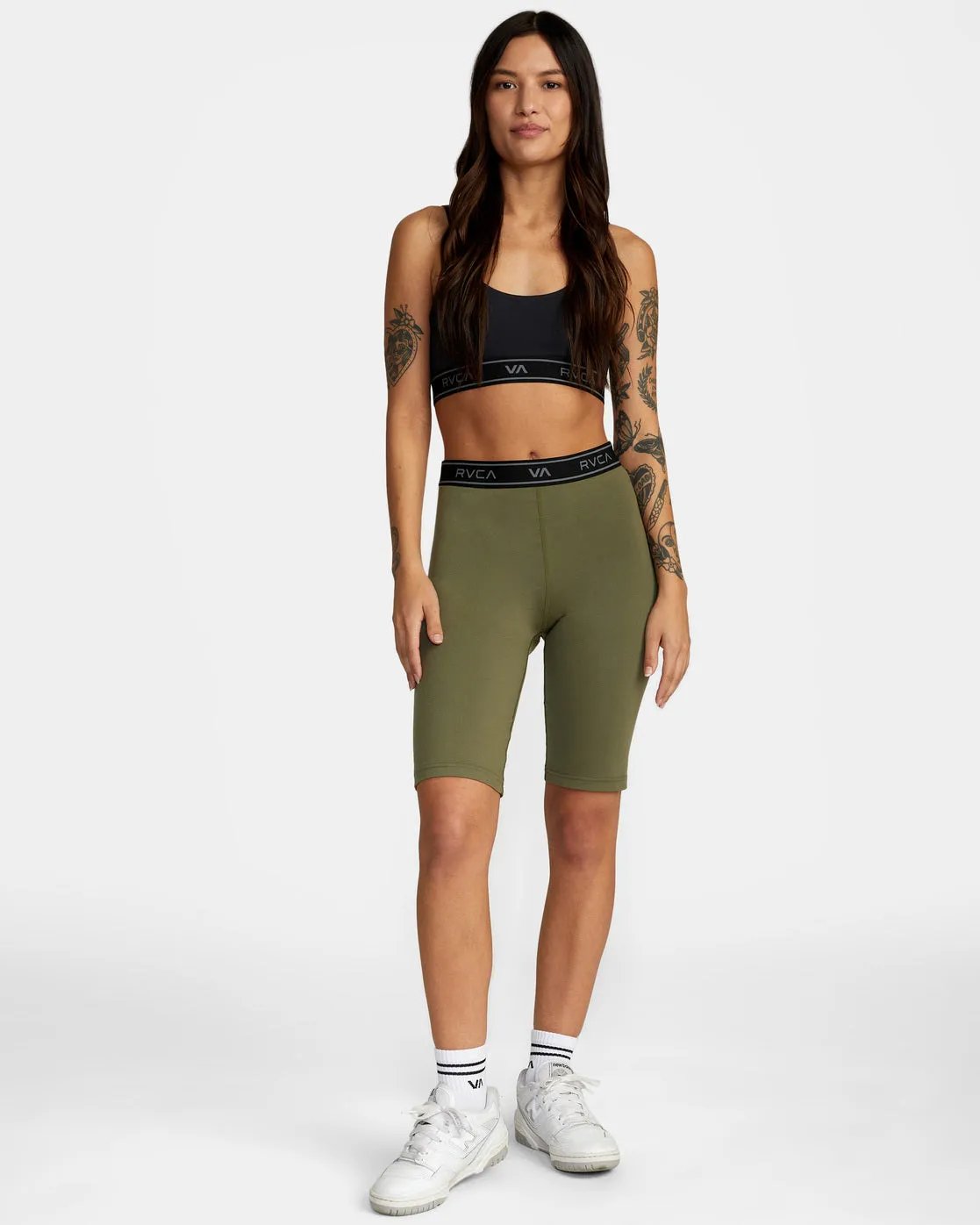 Base 10.5" Biker Shorts - Olive