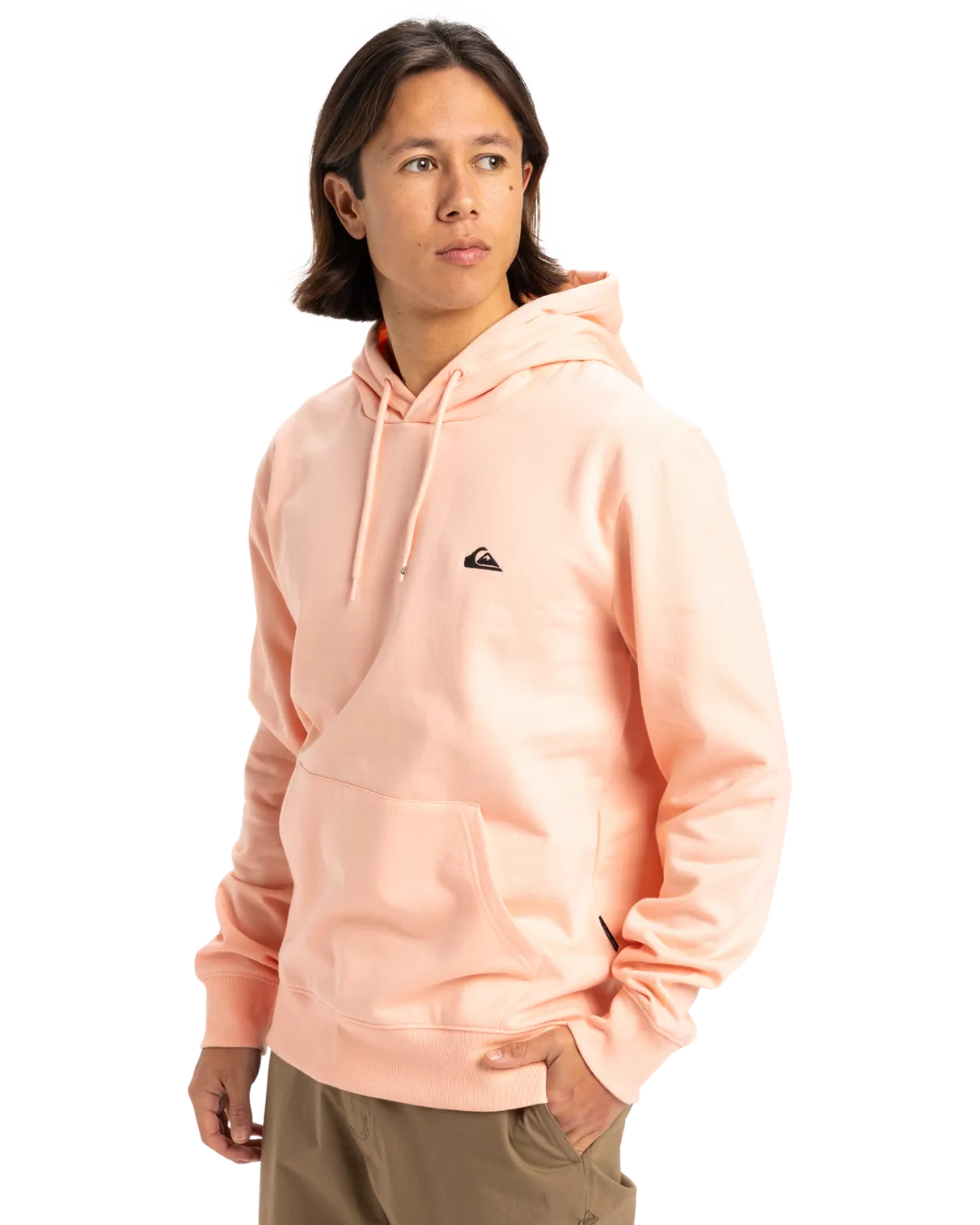 Basic Hoodie in Peach Parfait