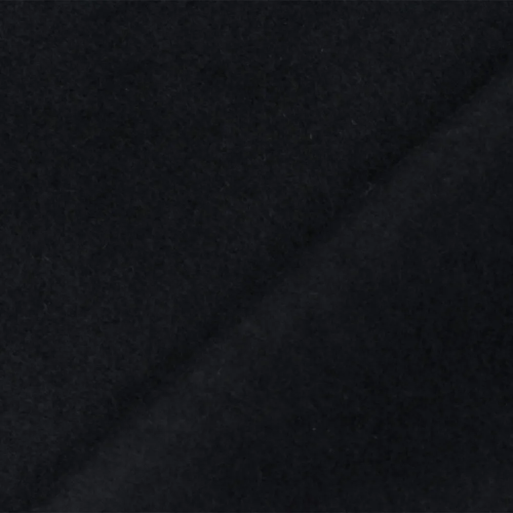 Black Solid Poly Rayon Double Brushed Jacketing Woven Fabric