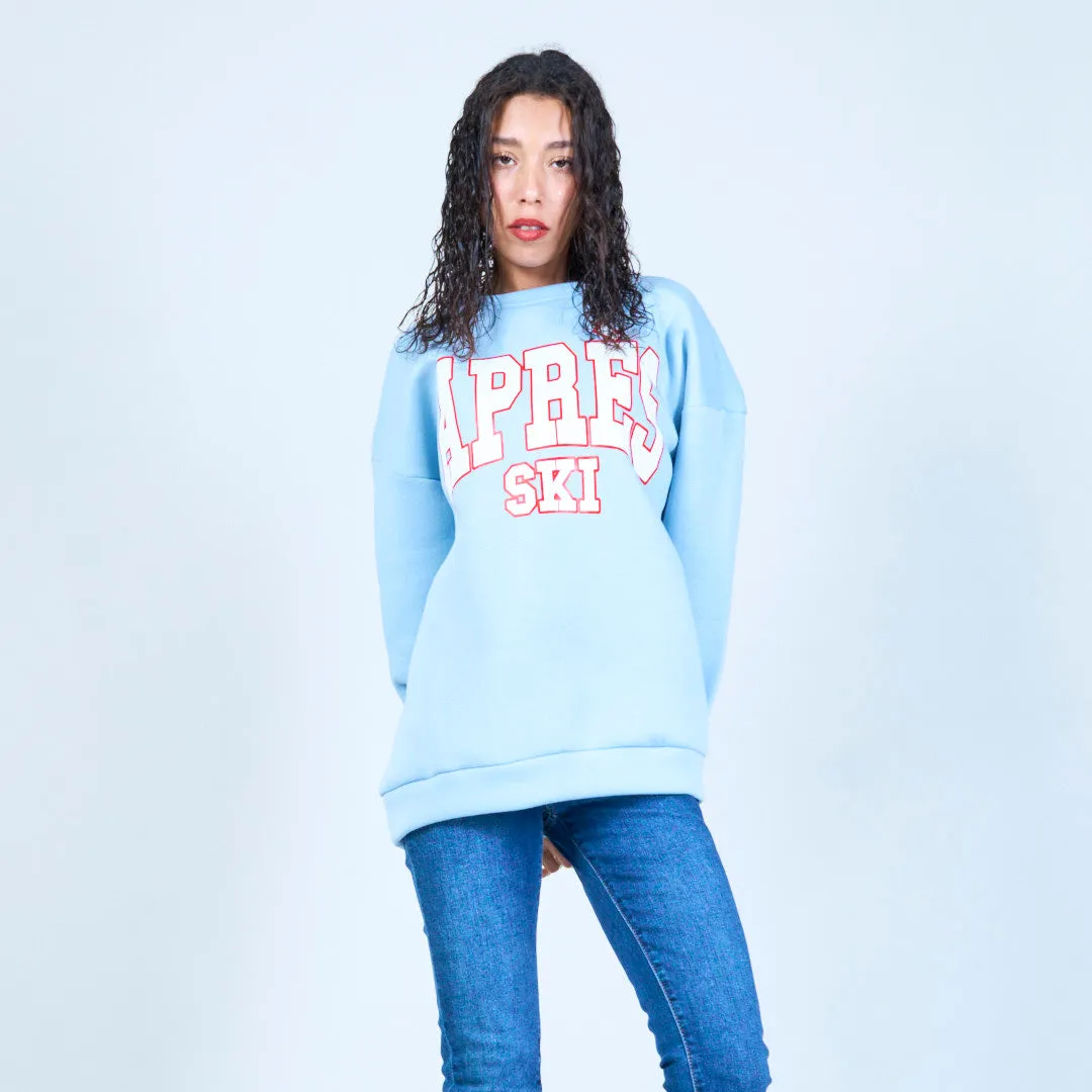 Bold après-ski oversized sweatshirt wholesale