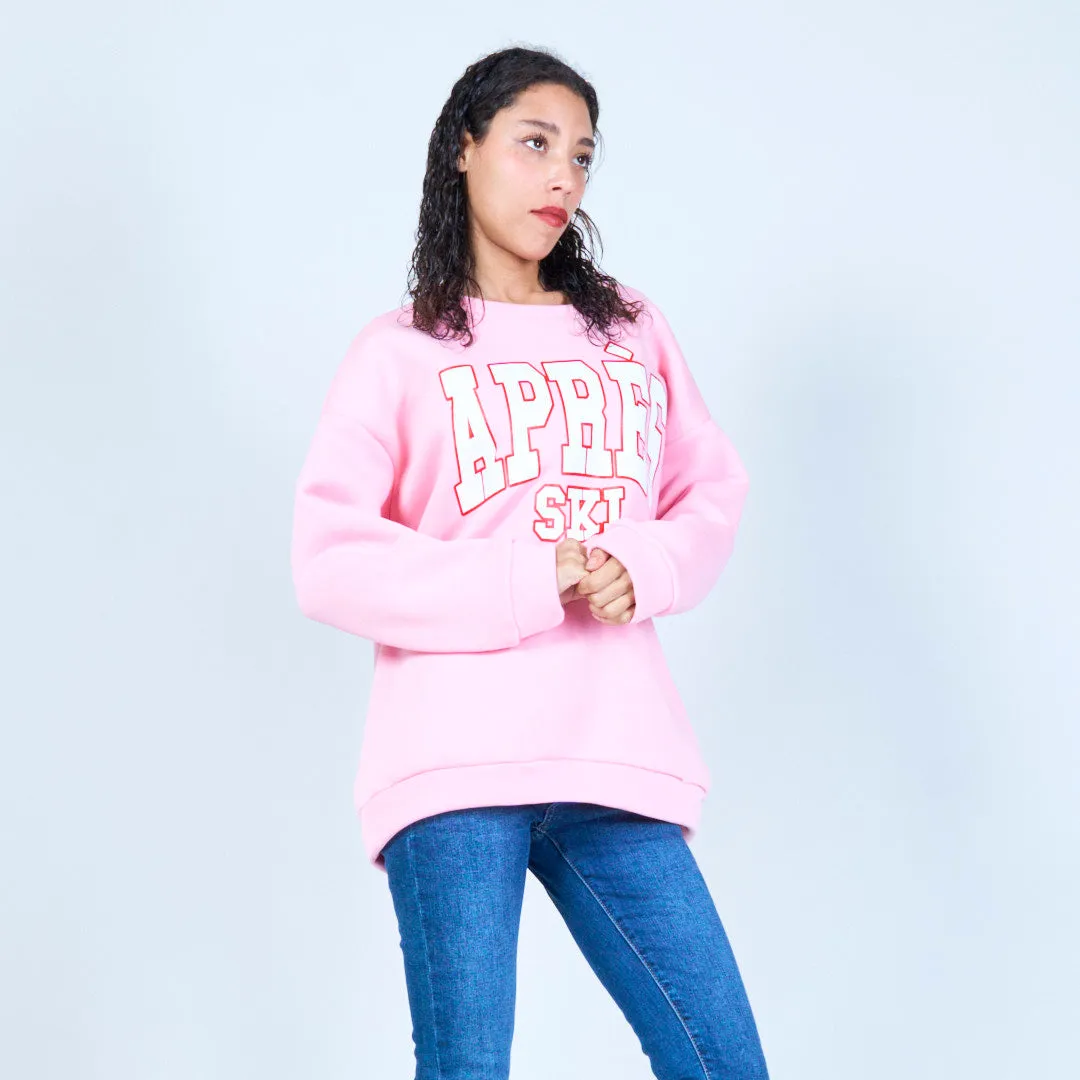 Bold après-ski oversized sweatshirt wholesale