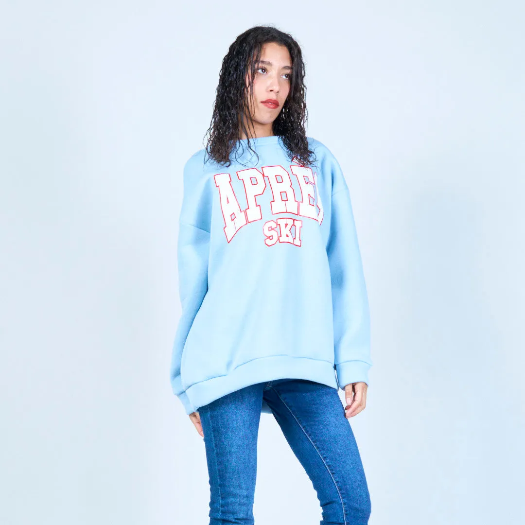 Bold après-ski oversized sweatshirt wholesale