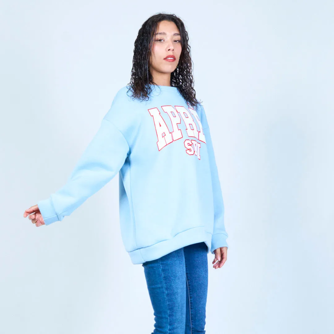 Bold après-ski oversized sweatshirt wholesale