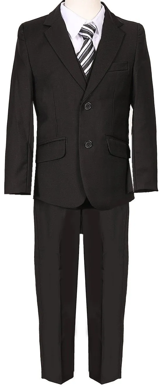 Boys Black Slim Suit (Scholar)