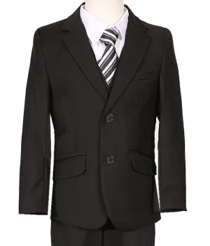 Boys Black Slim Suit (Scholar)