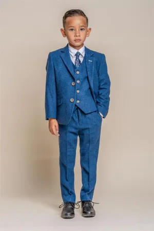 Boys Orson Blue Three Piece Suit