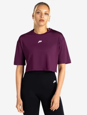 BreathEasy Crop T-Shirt - Purple