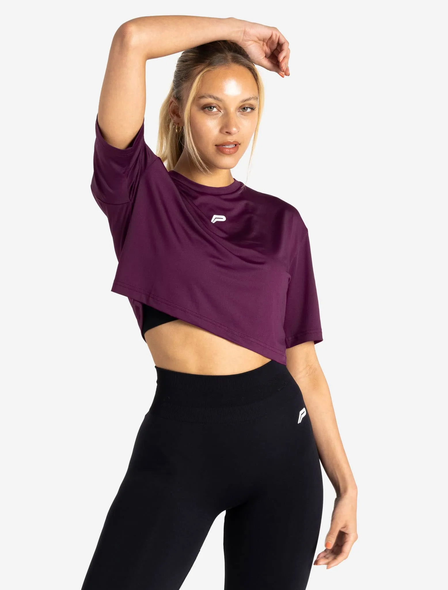 BreathEasy Crop T-Shirt - Purple