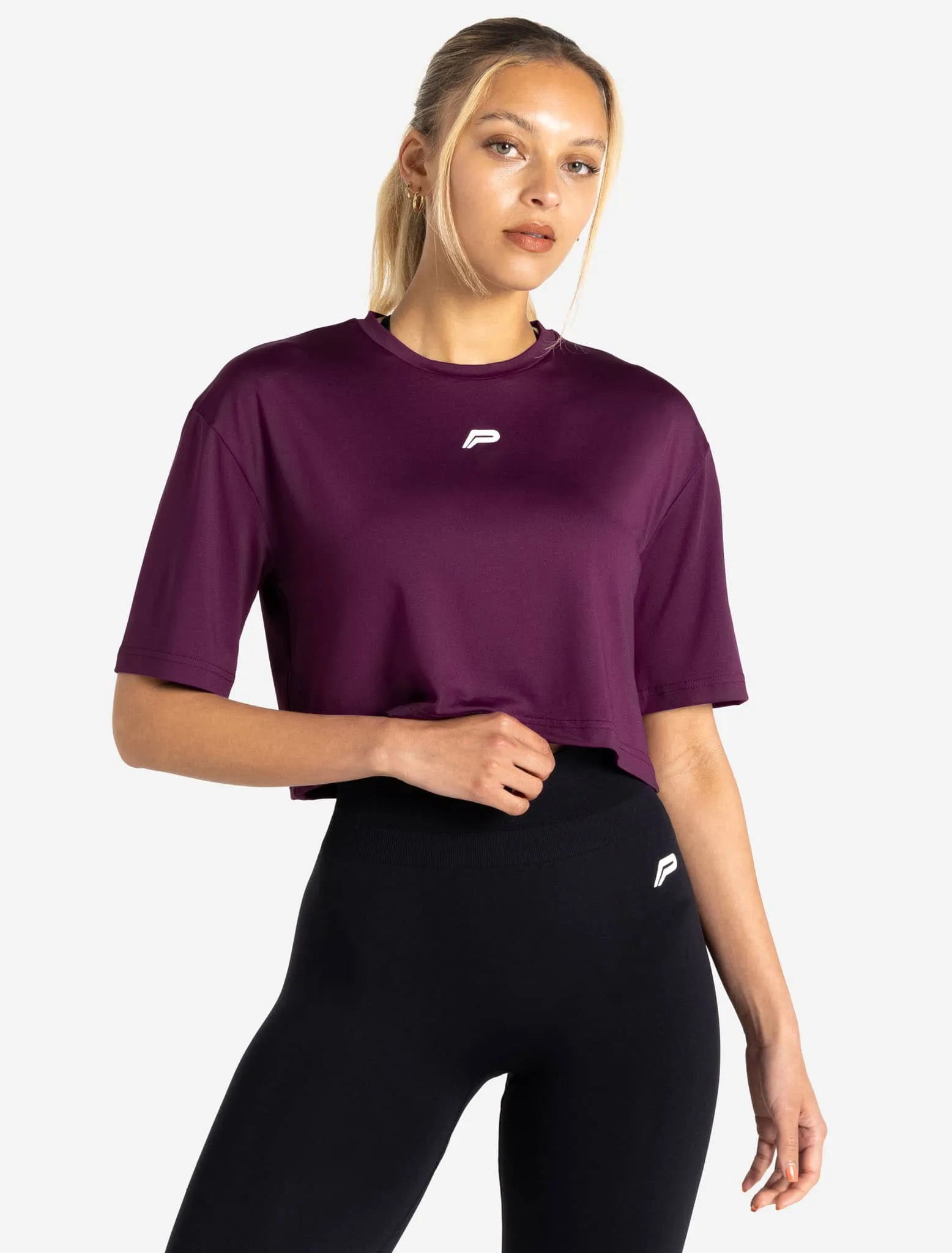 BreathEasy Crop T-Shirt - Purple