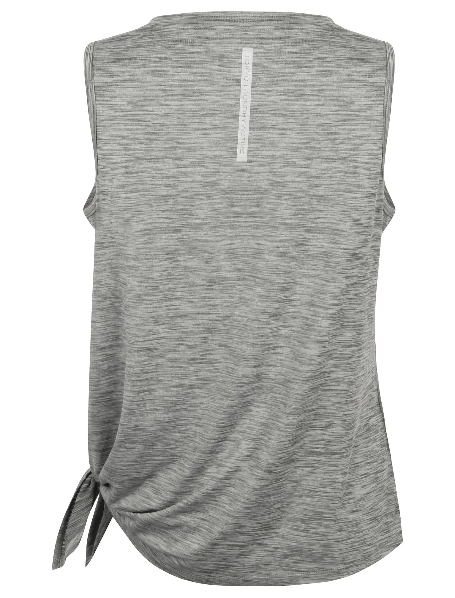 Briella Tie Side Sleeveless Vest Top in Mid Grey Marl - Tokyo Laundry Active