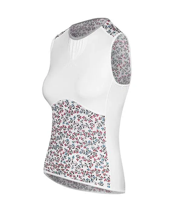 CAFE DU CYCLISTE Women Cecilia Sleeveless Mesh Baselayer - Groseille