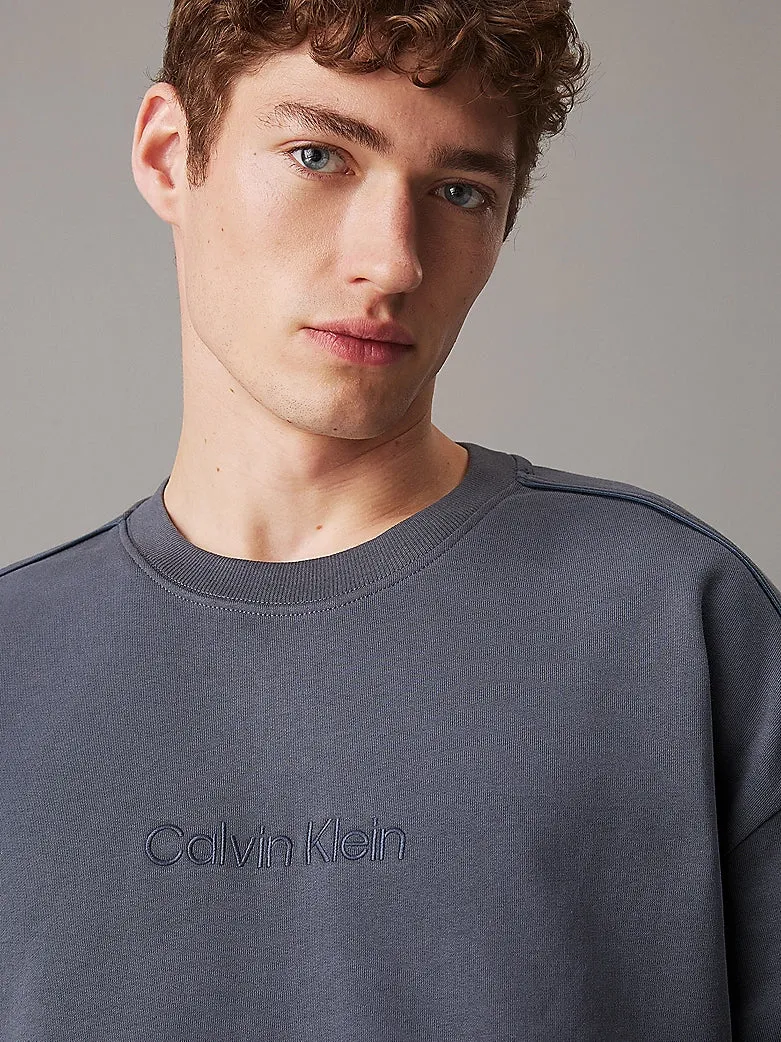 Calvin Klein Men's Tonal Logo Sweatshirt - Turbulence W/ Ink