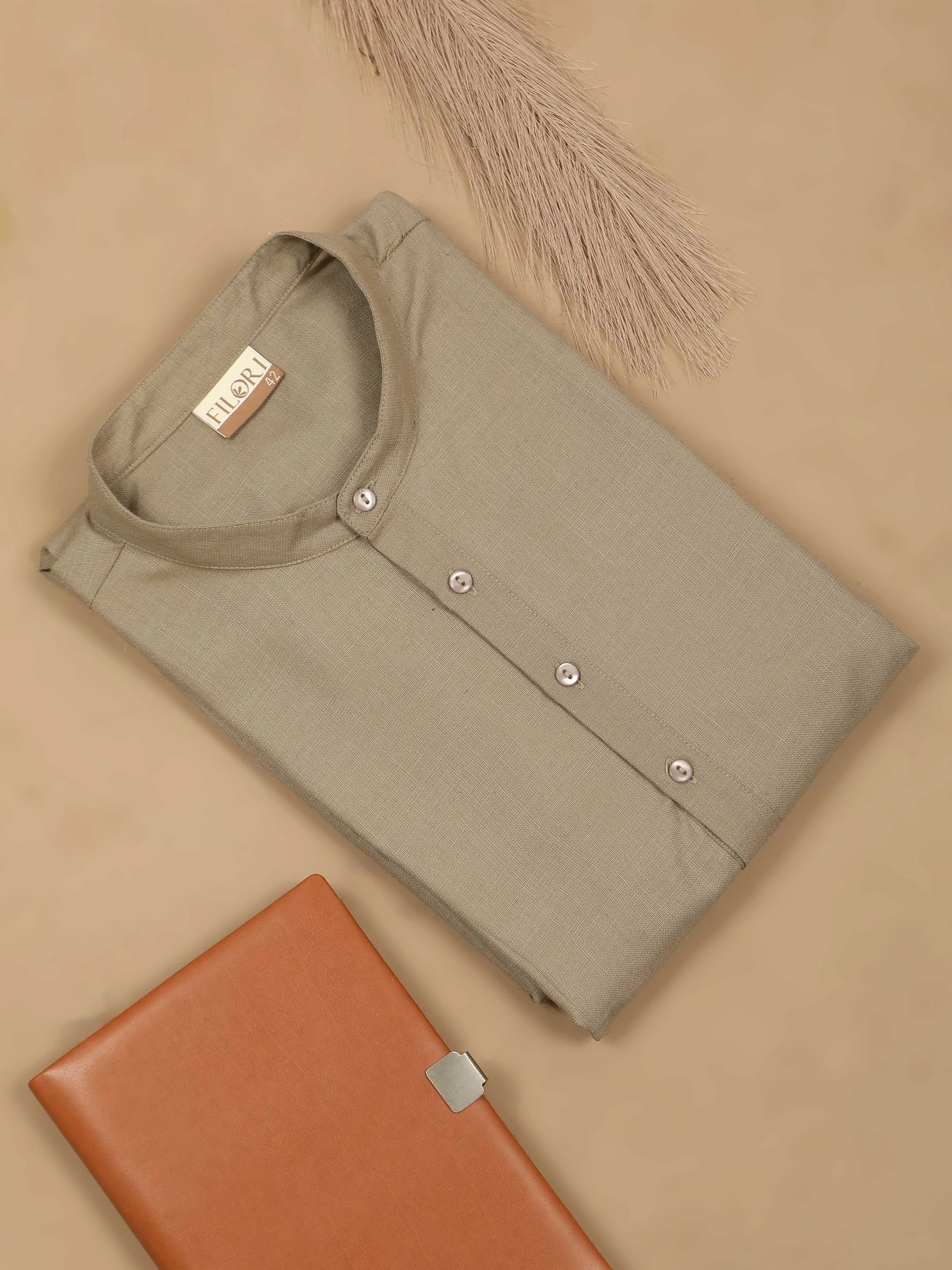 Cement Grey Long Kurta