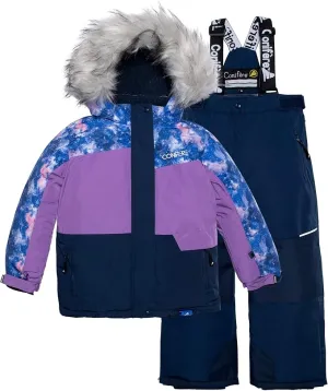 Conifere Billow Charm Girls Snowsuit Set - Purple - (Size 7)