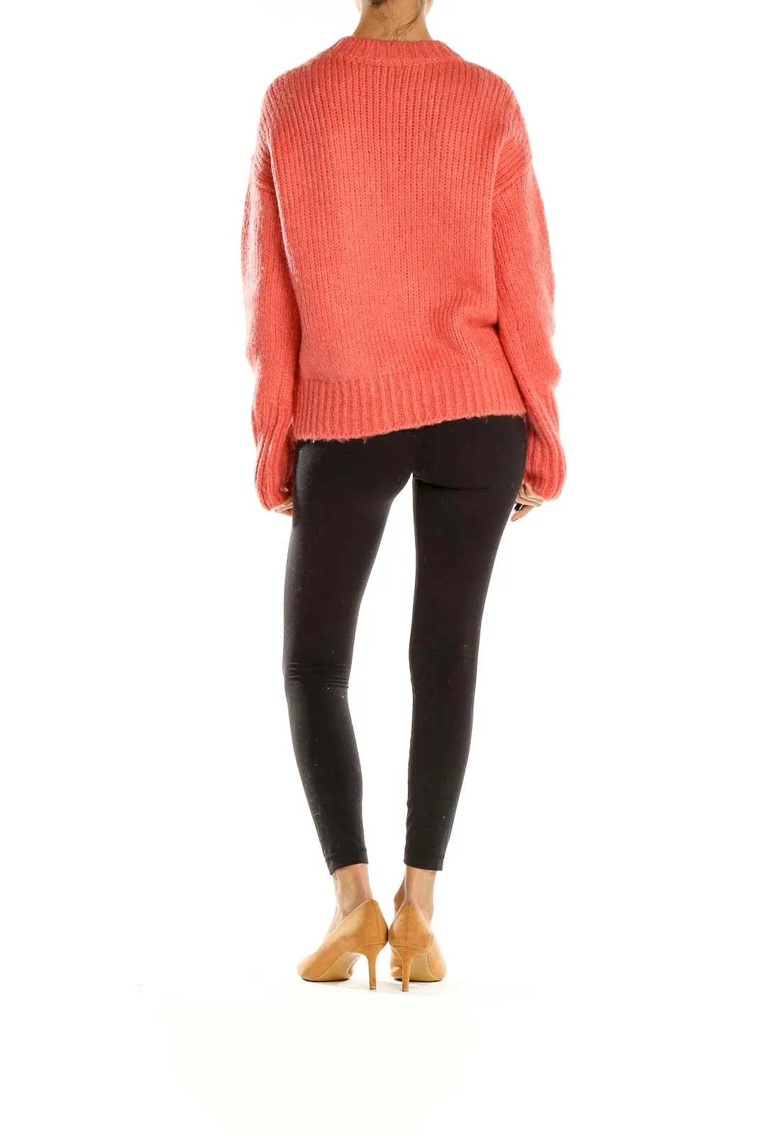 Coral Chunky Knit Sweater