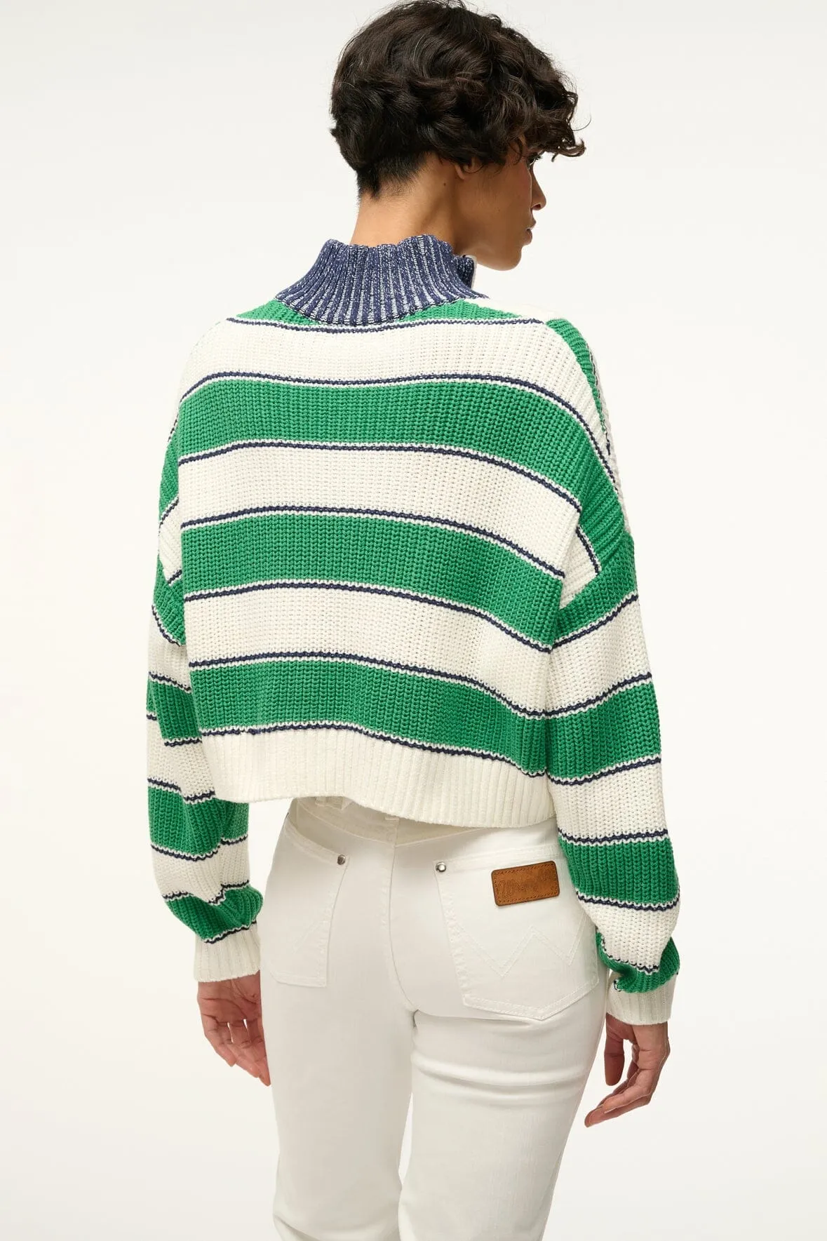 CROPPED HAMPTON SWEATER | BUNGALOW STRIPE