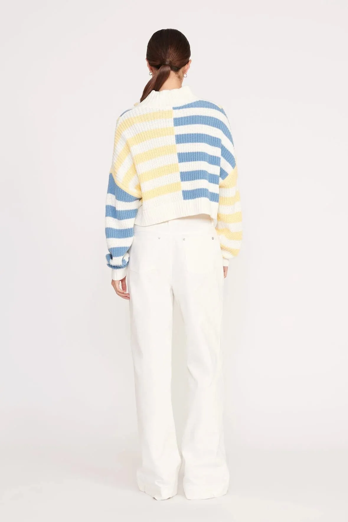 Cropped Hampton Sweater - Buttercup Seashore