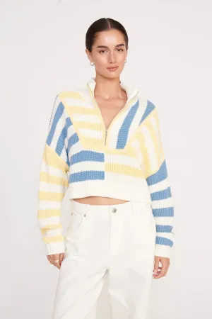 Cropped Hampton Sweater - Buttercup Seashore