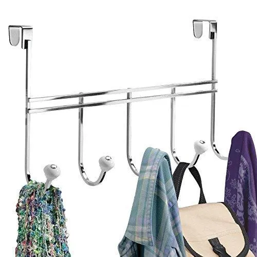 Ecorelation Over Door Storage Rack – Organizer Hooks for Coats, Hats, Robes, Clothes or Towels