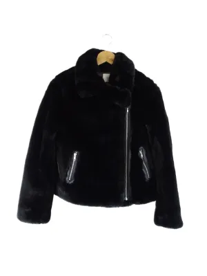 Ena Pelly Black Faux Fur Jacket S