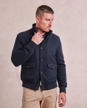 Gimo's Boucle Short Jacket w/Shearing Lining - Navy