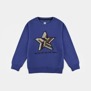 Girls Cotton Terry Sweatshirt Multi Star