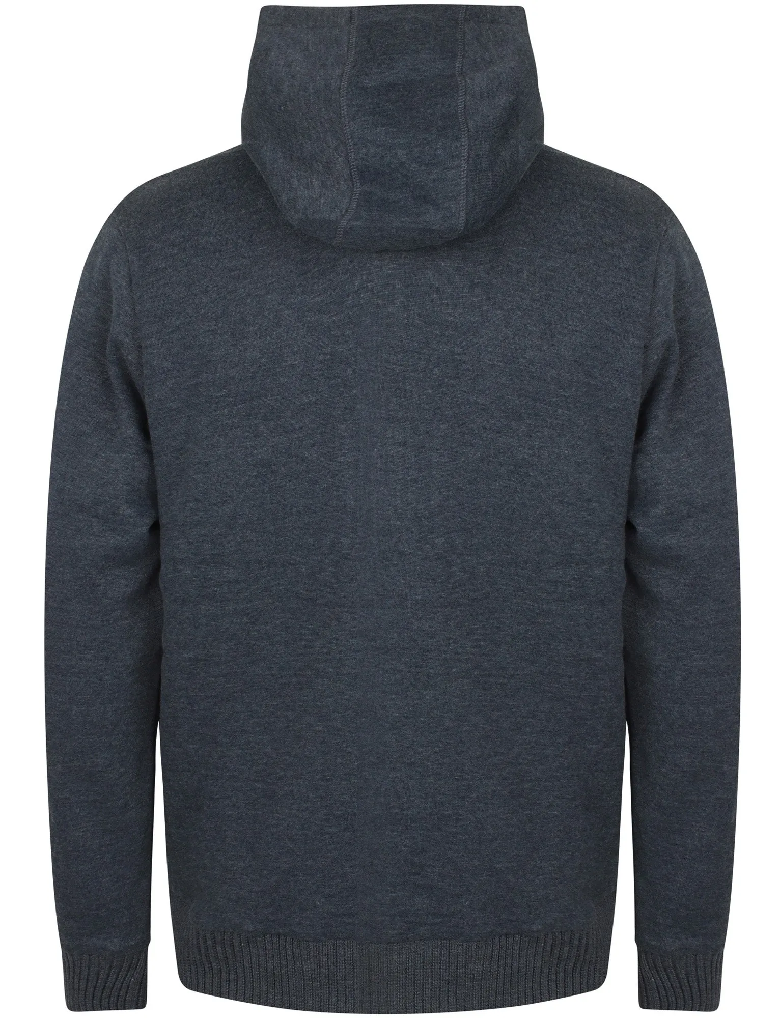 Grayson Borg Lined Zip Through Hoodie In Dark Navy Marl - Tokyo Laundry