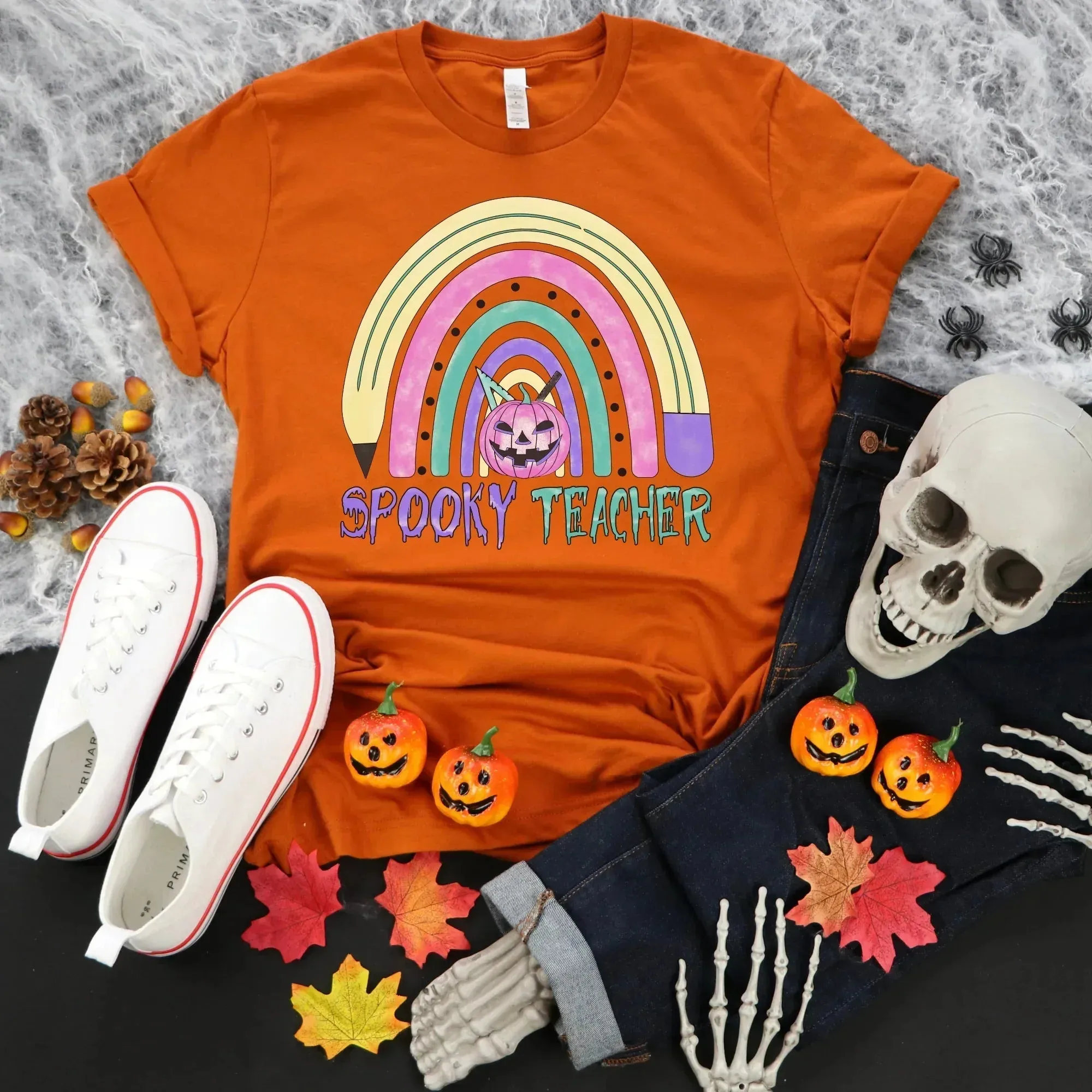 Halloween Teacher Shirt, Spooky Teacher Halloween Ghost Shirt