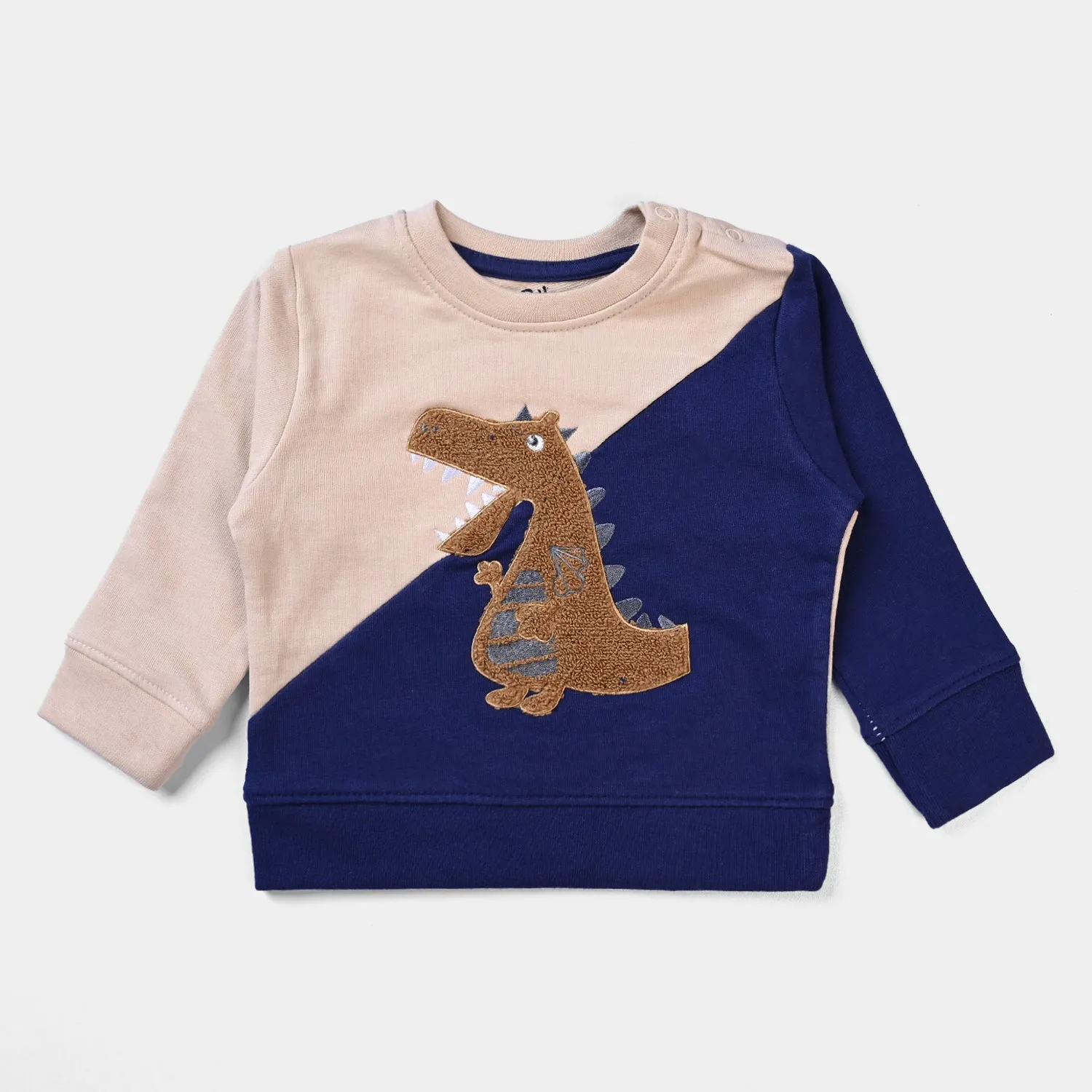 Infant Boy's Cotton Sweatshirt Dino-Navy Blue