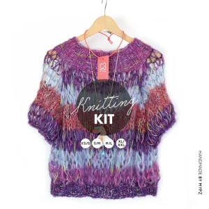 Knitting Kit – Top-down Club Pullover Glam No.15 (ENG-NL)