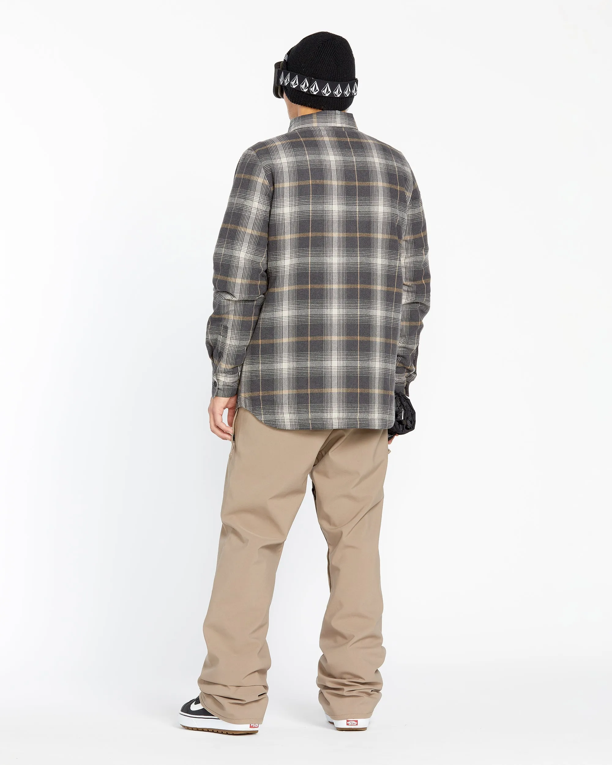 Mens Insulated Riding Flannel - Stone