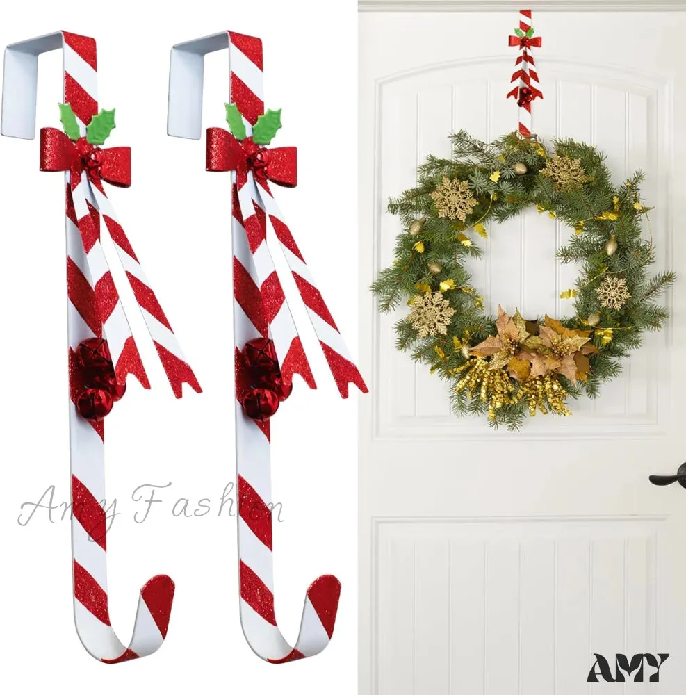 Metal Wreath Hanger Set for Front Door Christmas Decoration