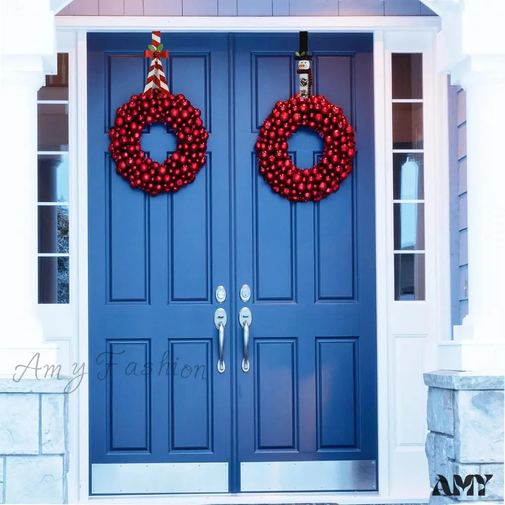 Metal Wreath Hanger Set for Front Door Christmas Decoration