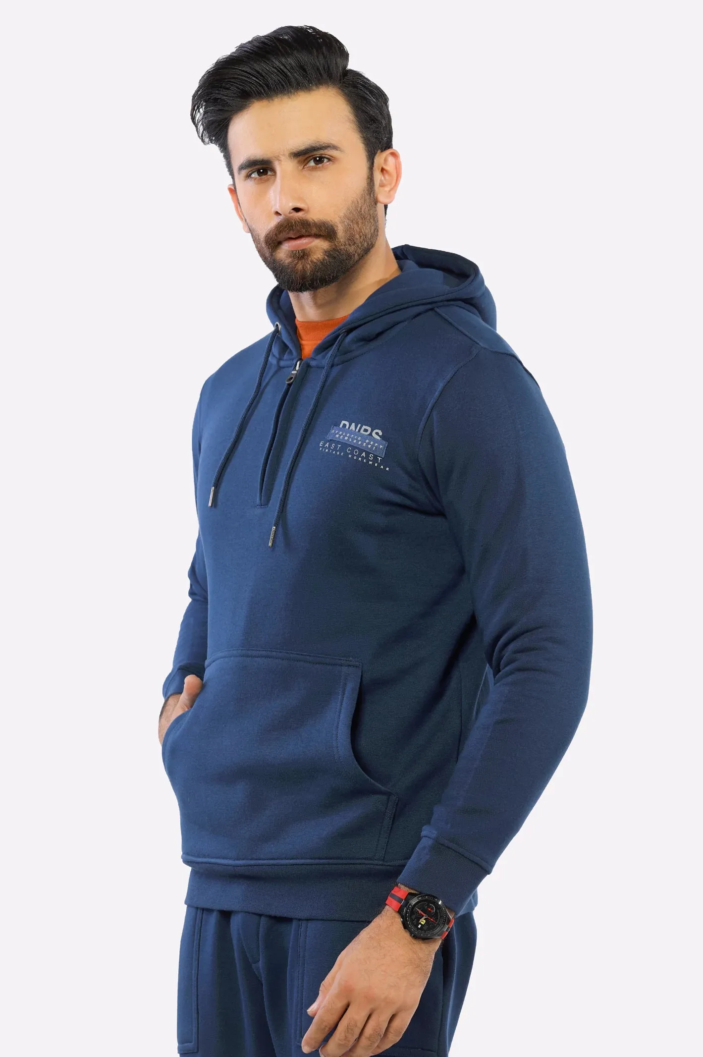 Navy Blue Basic Hoodie