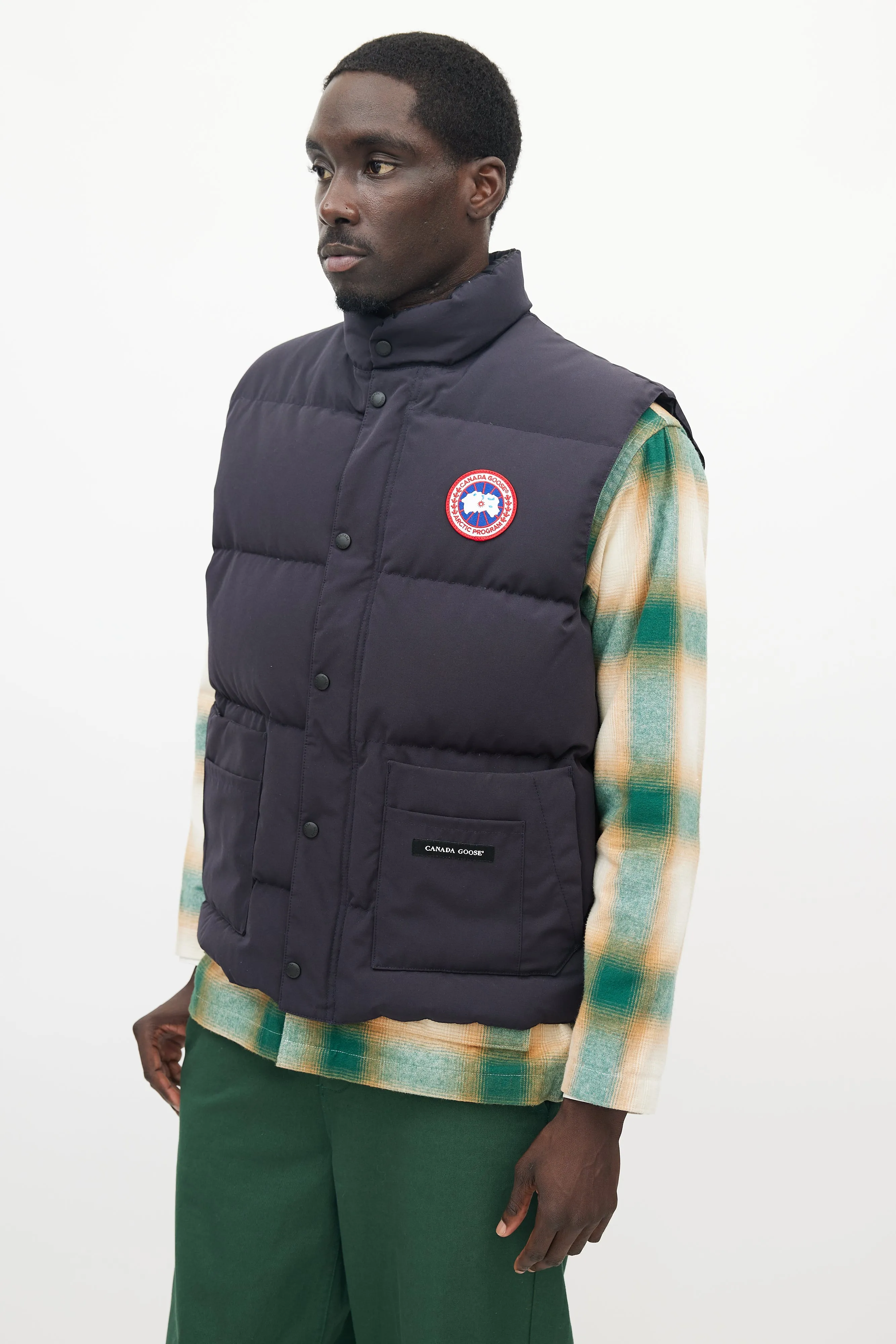 Navy Down Puffer Vest