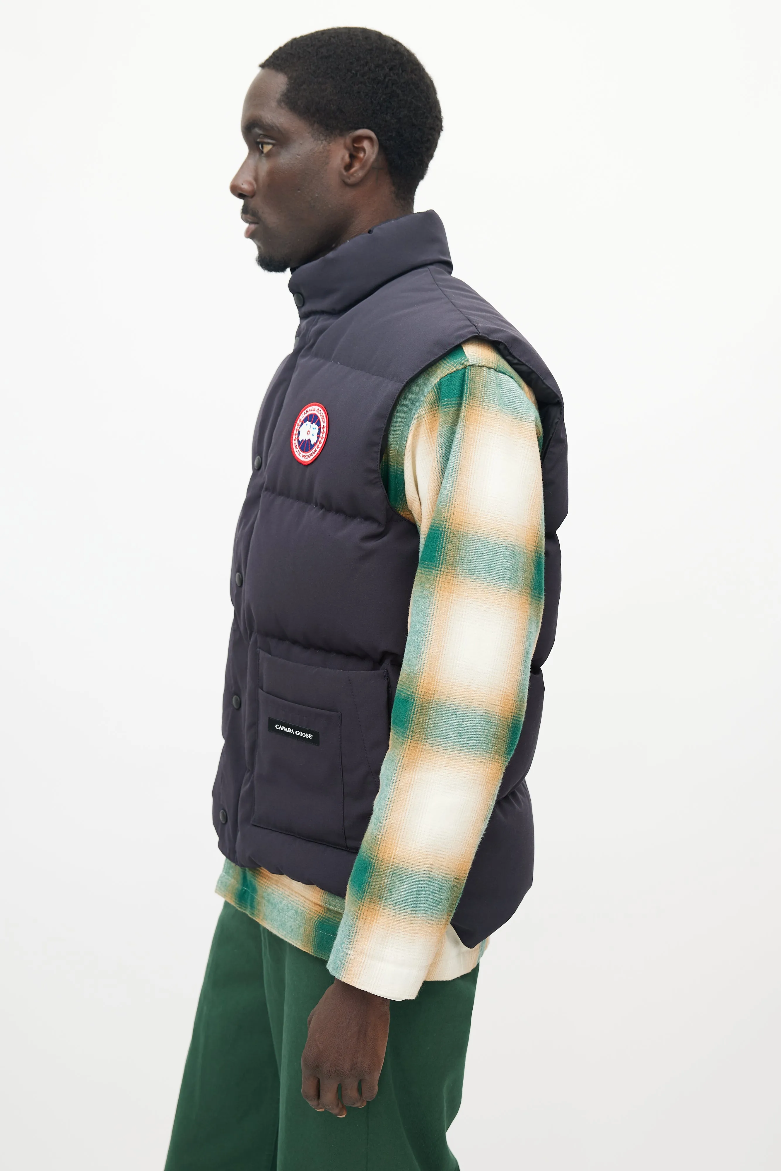 Navy Down Puffer Vest