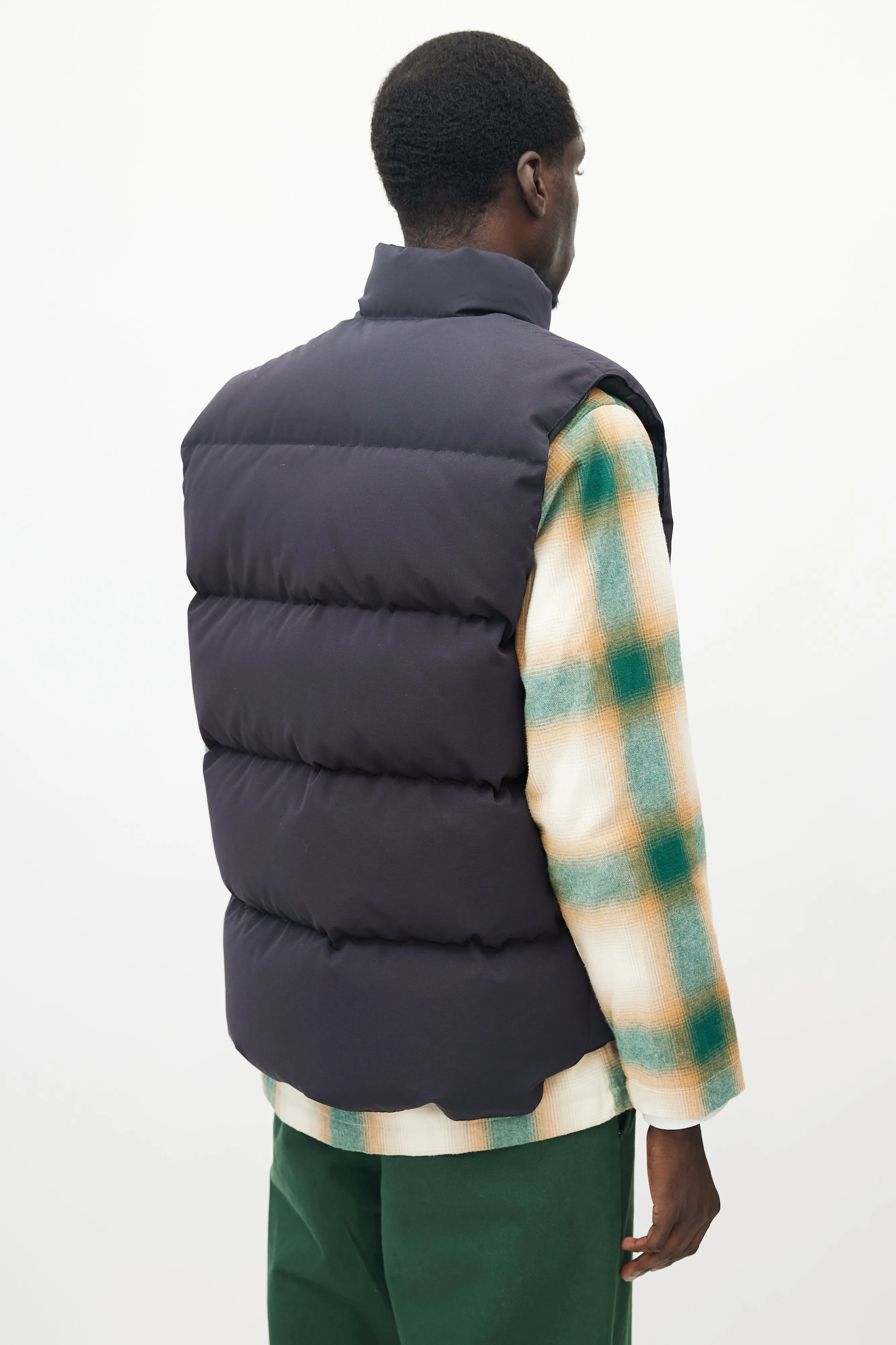 Navy Down Puffer Vest