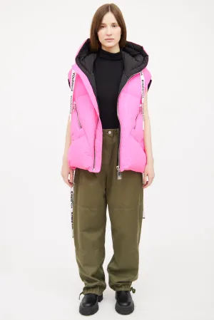 Pink Down Logo Vest