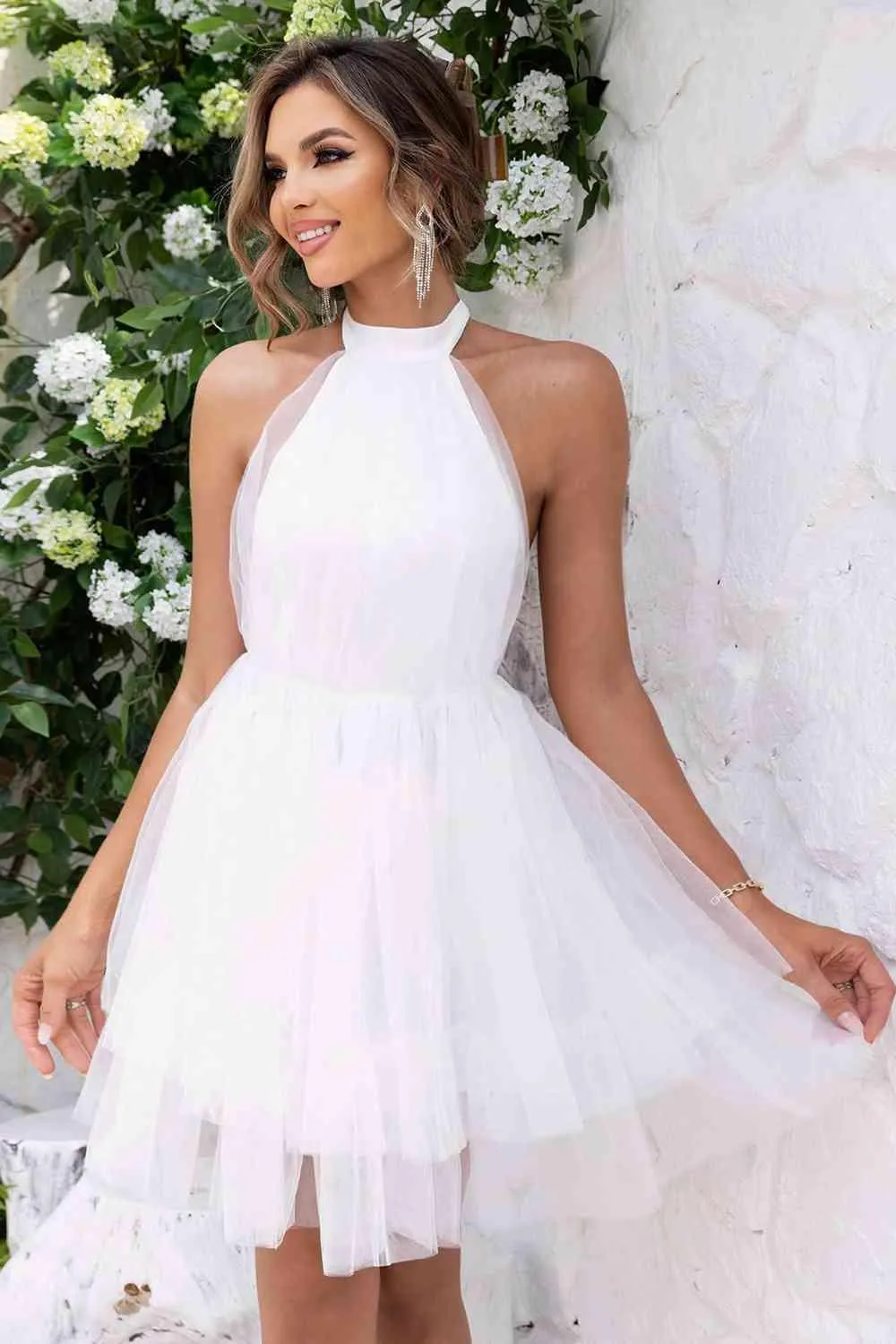 Princess Backless Halter Dress