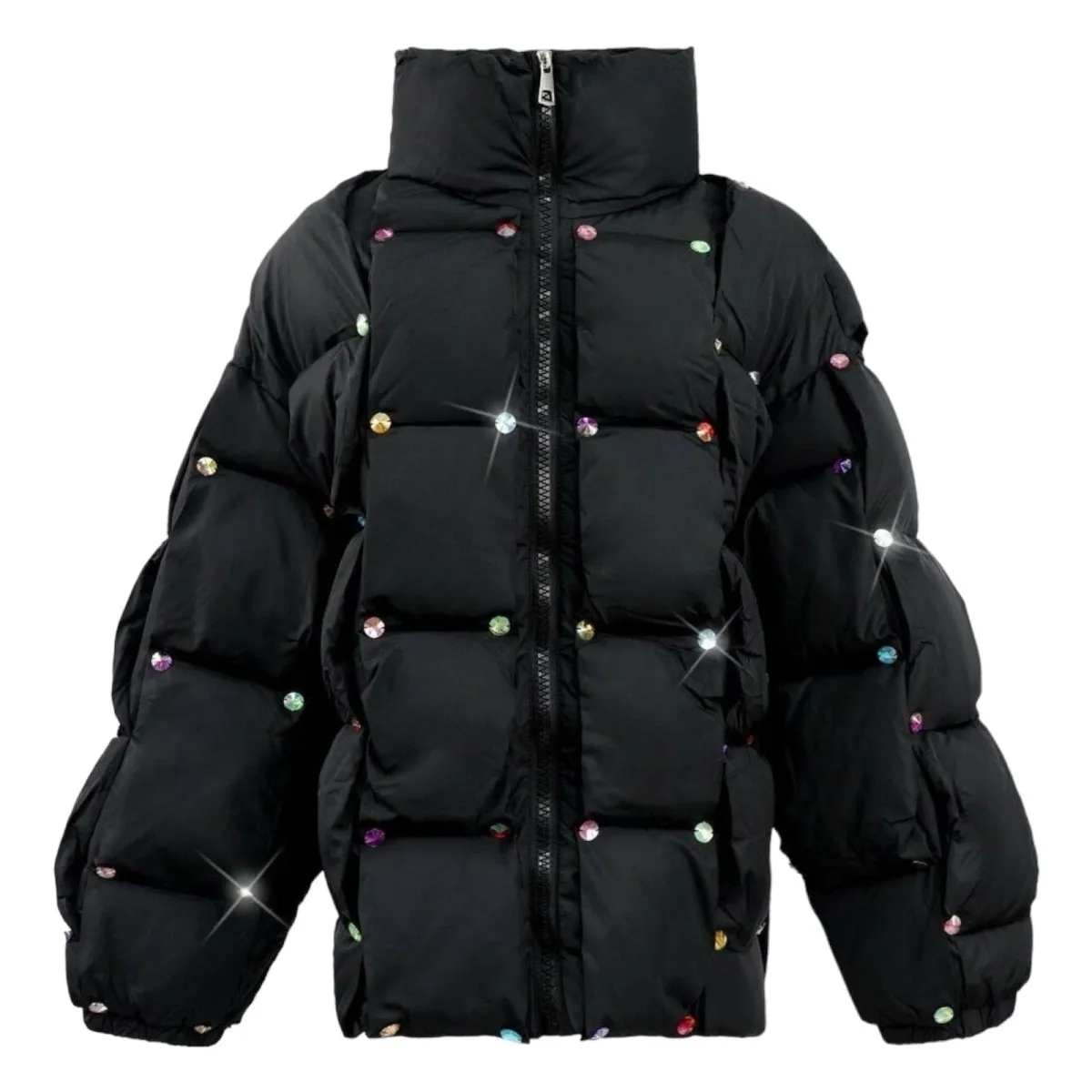 RAINBOW GEM GUILTED PUFFER JACKET