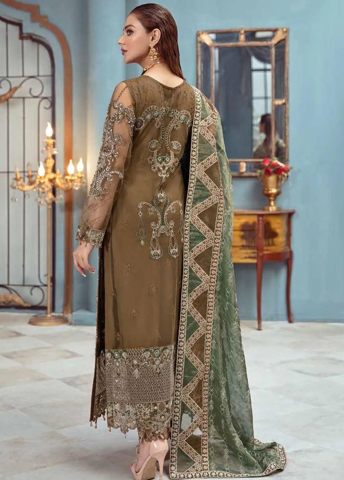 Ramsha Unstitched 3 Piece Luxury Wedding Vol-01 Collection'2022-H-106