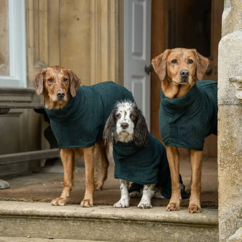 Ruff and Tumble Classic Dog Drying Coat - Forest Green