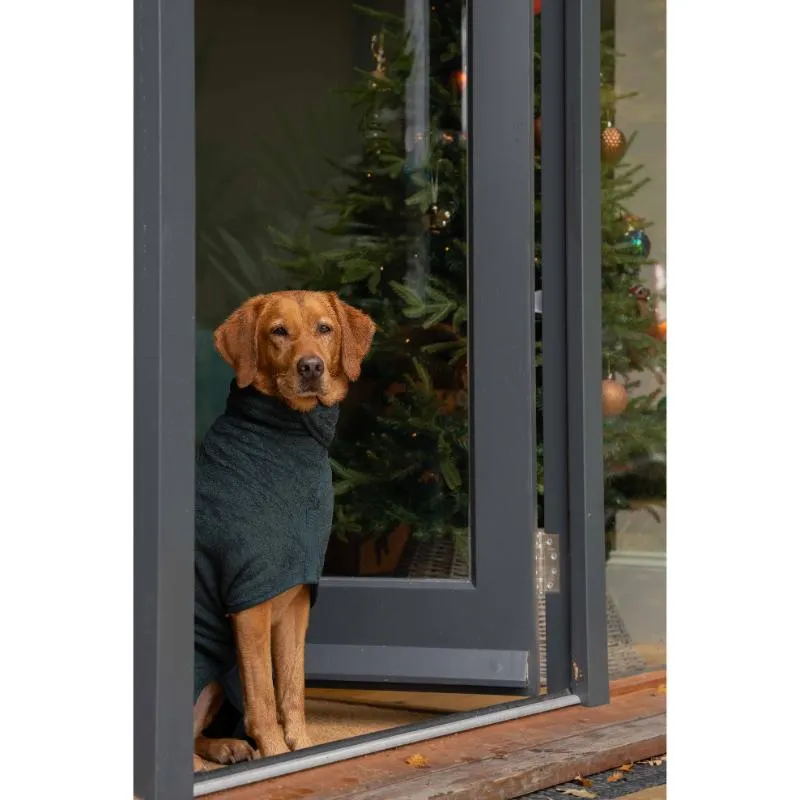 Ruff and Tumble Classic Dog Drying Coat - Forest Green