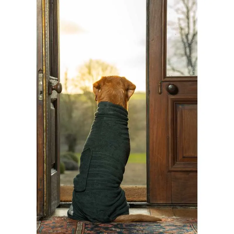 Ruff and Tumble Classic Dog Drying Coat - Forest Green